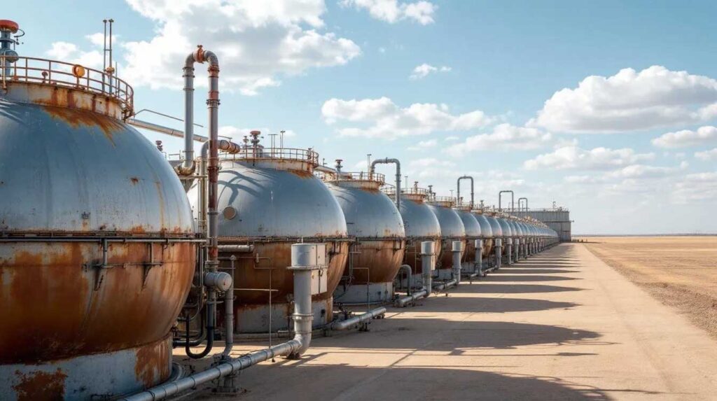 How To Invest Into Oil: Essential Tips For Investors - Domestic Drilling And Operating Oil storage tanks at an industrial facility for energy investment.